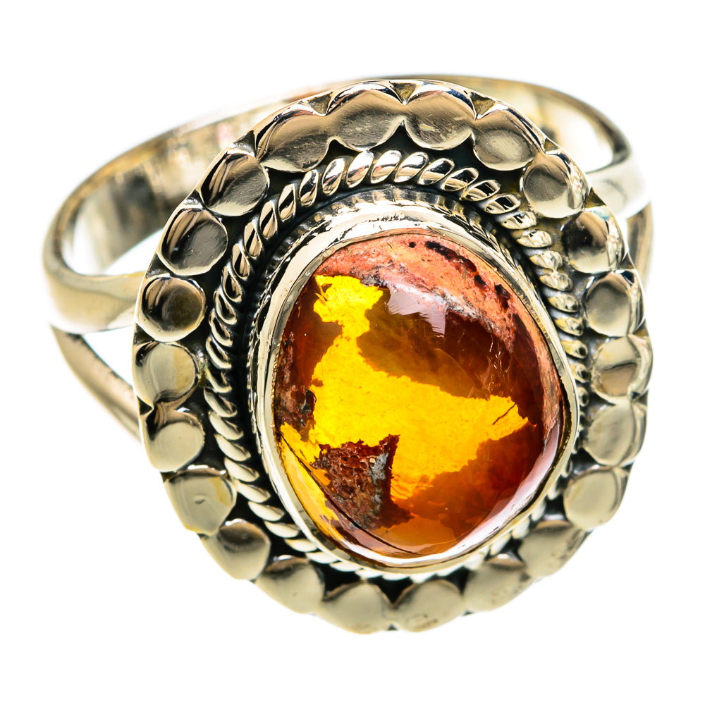 Mexican Fire Opal Rings handcrafted by Anasilvercos - RING81265