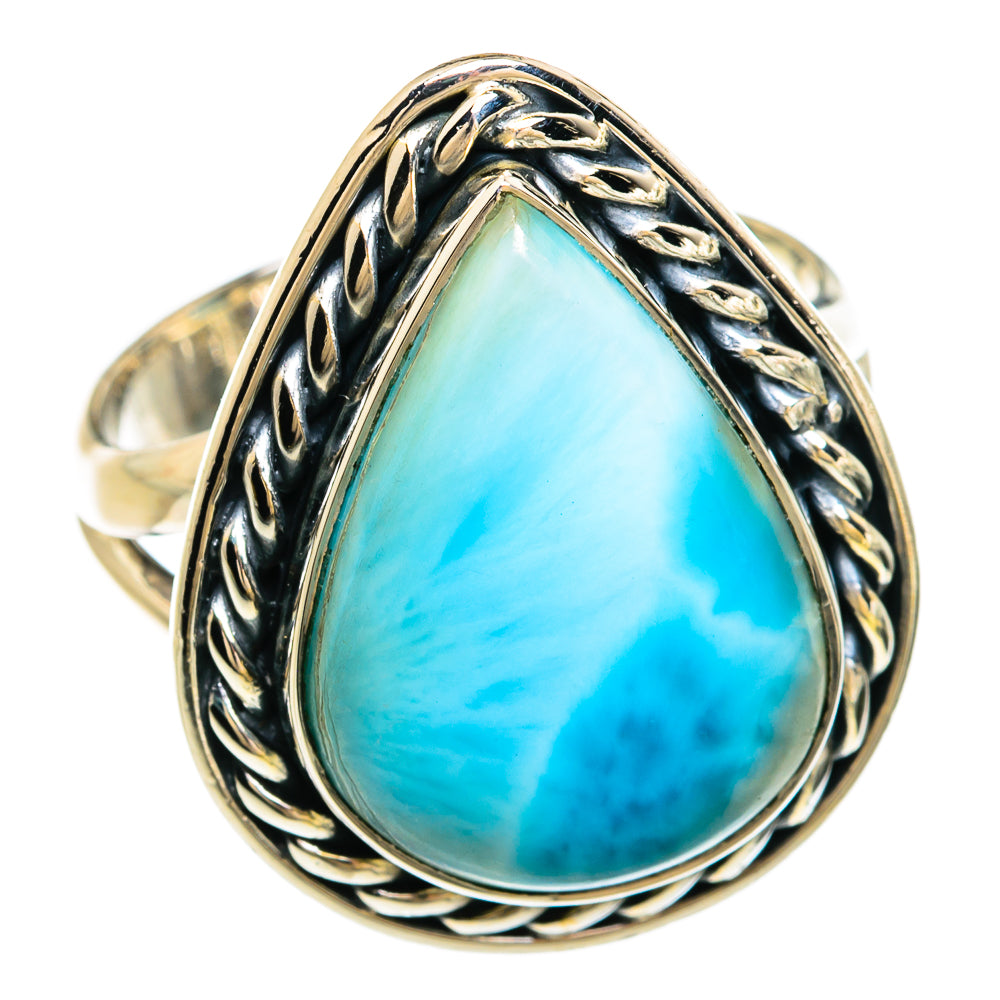 Larimar Rings handcrafted by Anasilvercos - RING81270