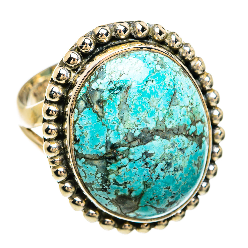 Tibetan Turquoise Rings handcrafted by Anasilvercos - RING81273