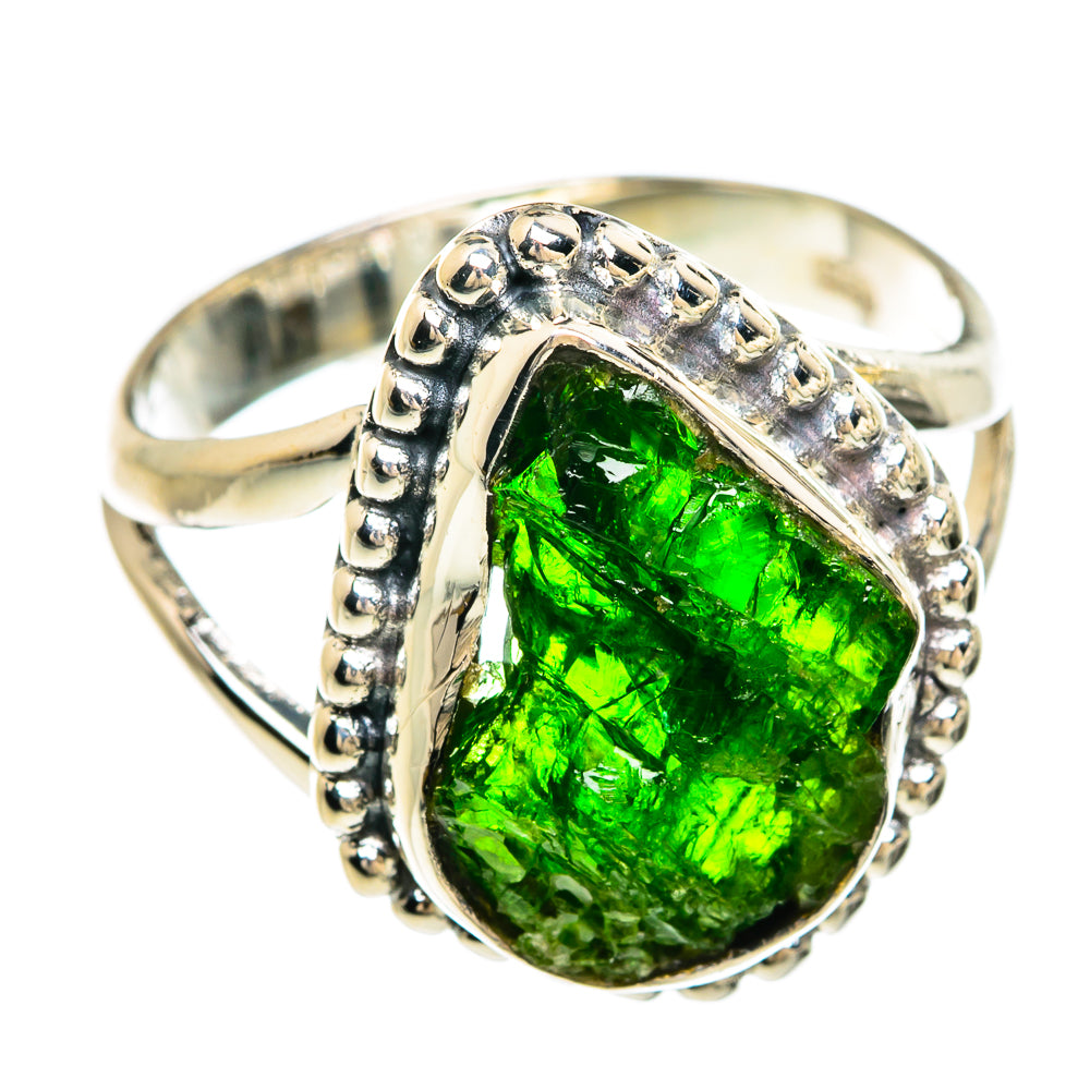 Chrome Diopside Rings handcrafted by Anasilvercos - RING81277
