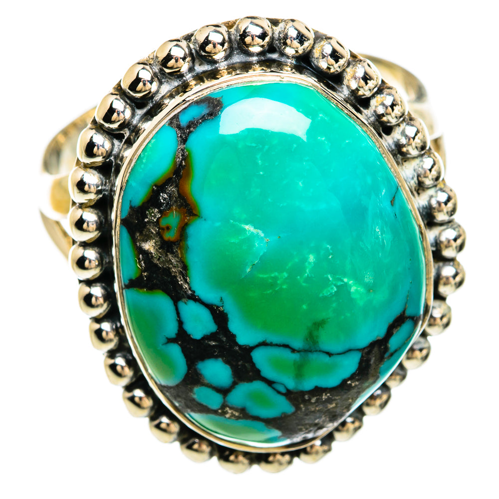 Tibetan Turquoise Rings handcrafted by Anasilvercos - RING81307