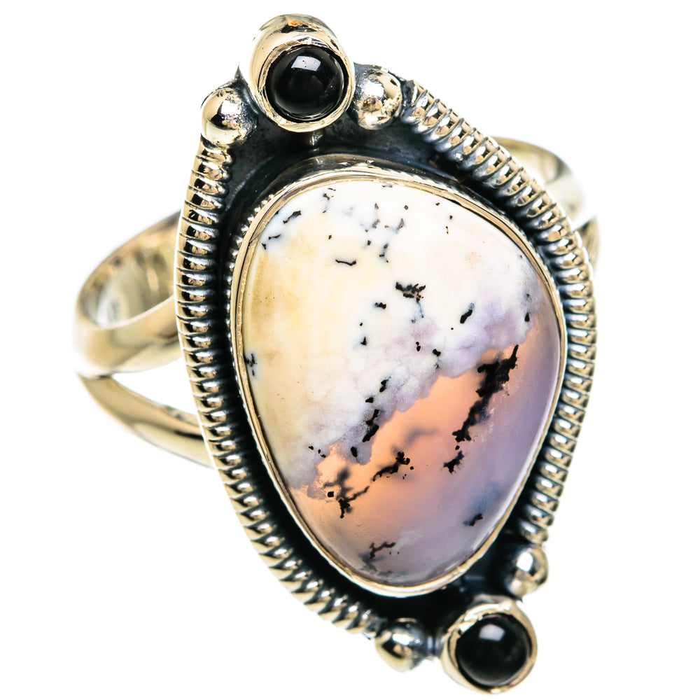 Dendritic Opal Rings handcrafted by Anasilvercos - RING81325