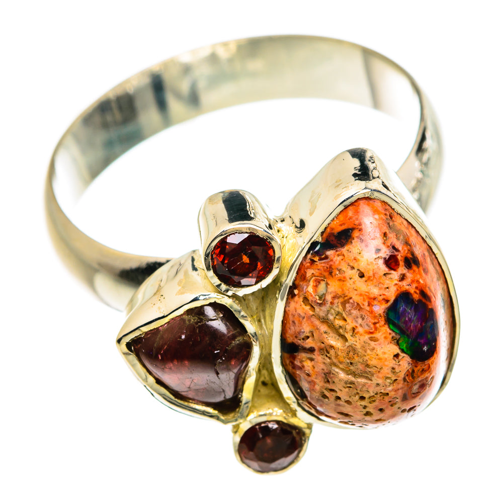 Mexican Fire Opal Rings handcrafted by Anasilvercos - RING81330