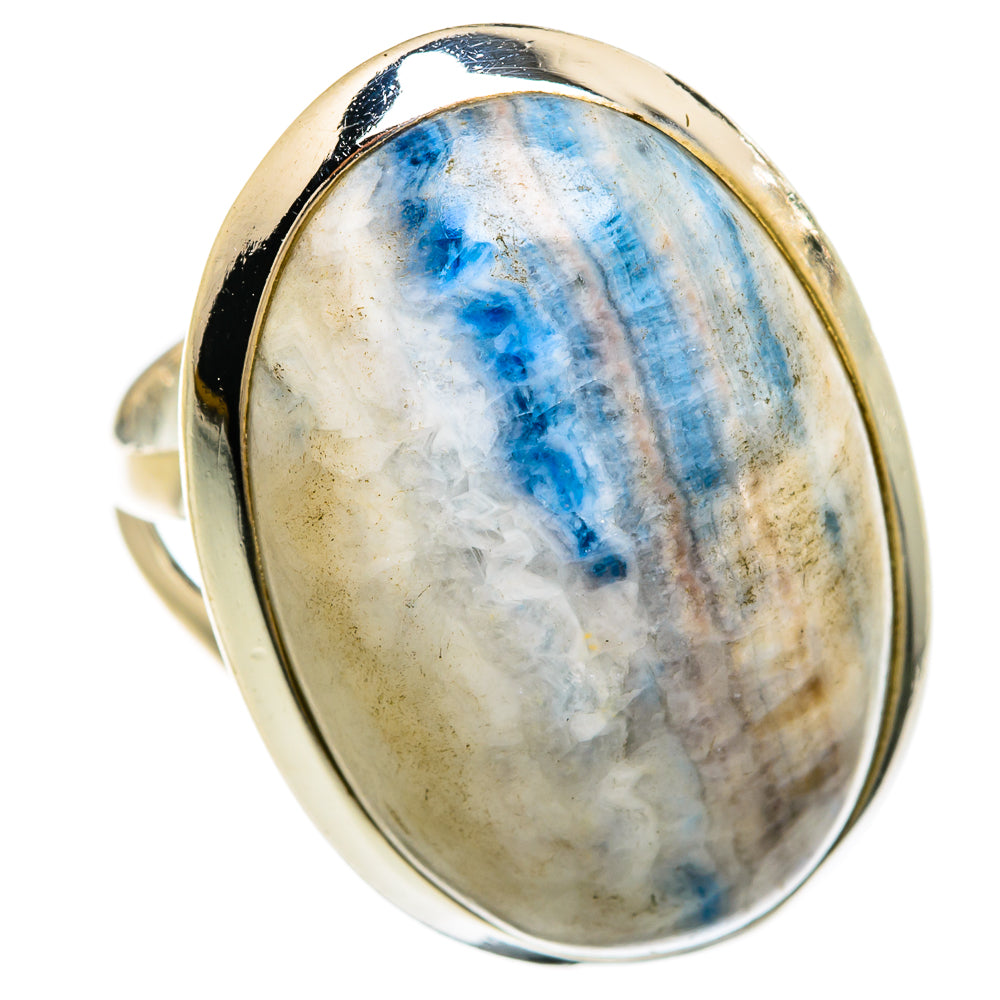 Blue Scheelite Rings handcrafted by Anasilvercos - RING81339