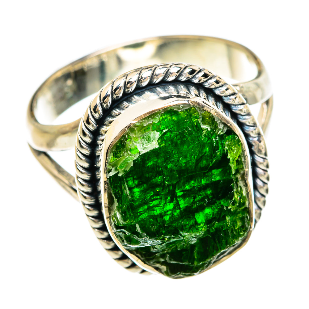 Chrome Diopside Rings handcrafted by Anasilvercos - RING81344