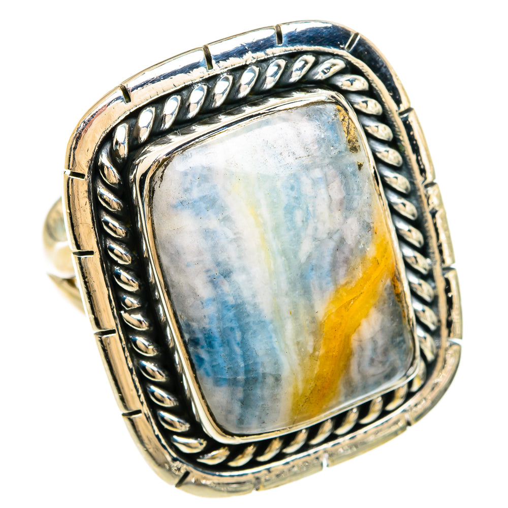 Blue Scheelite Rings handcrafted by Anasilvercos - RING81372 - Photo 2