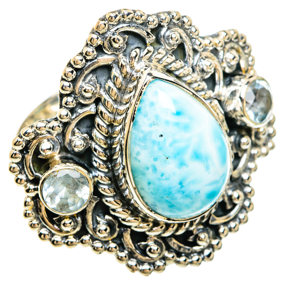 Larimar Rings handcrafted by Anasilvercos - RING81373