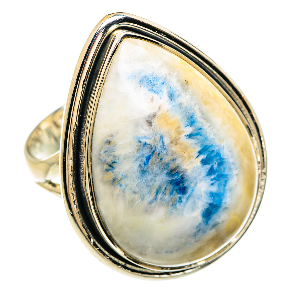 Blue Scheelite Rings handcrafted by Anasilvercos - RING81403