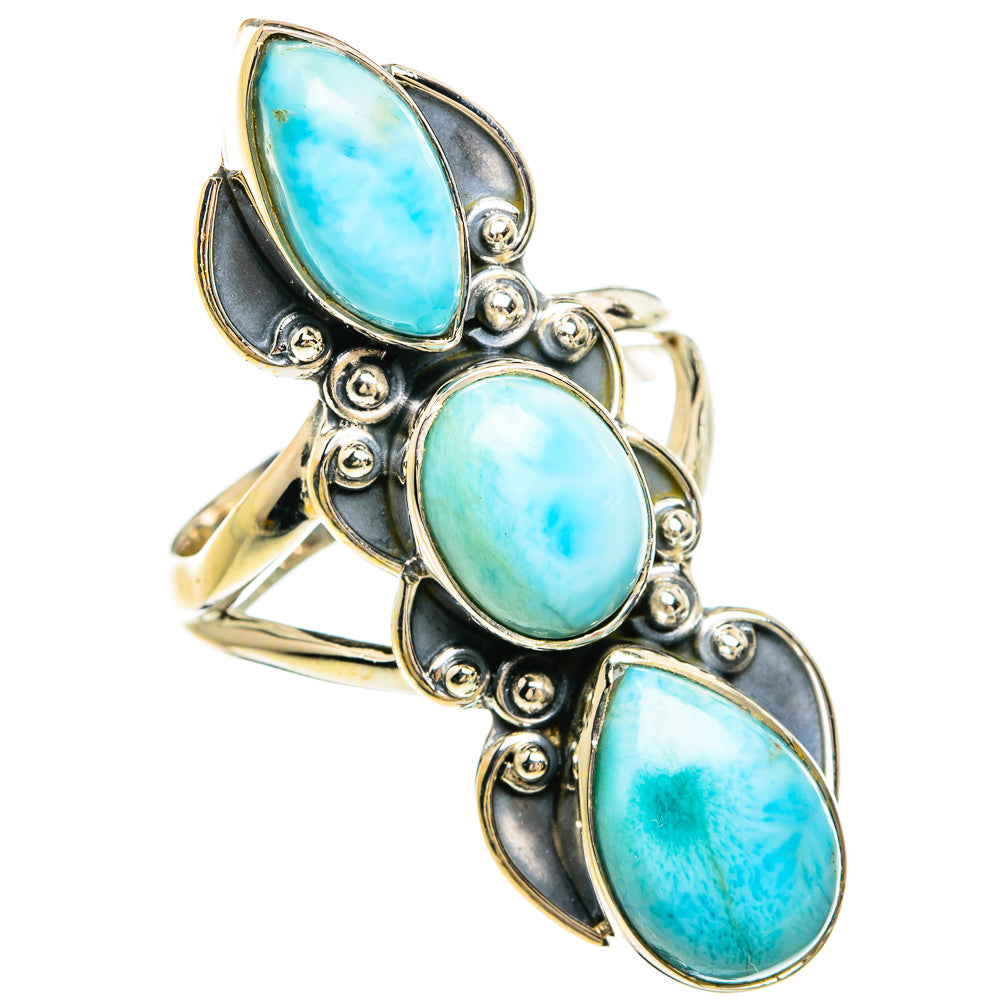Larimar Rings handcrafted by Anasilvercos - RING81408