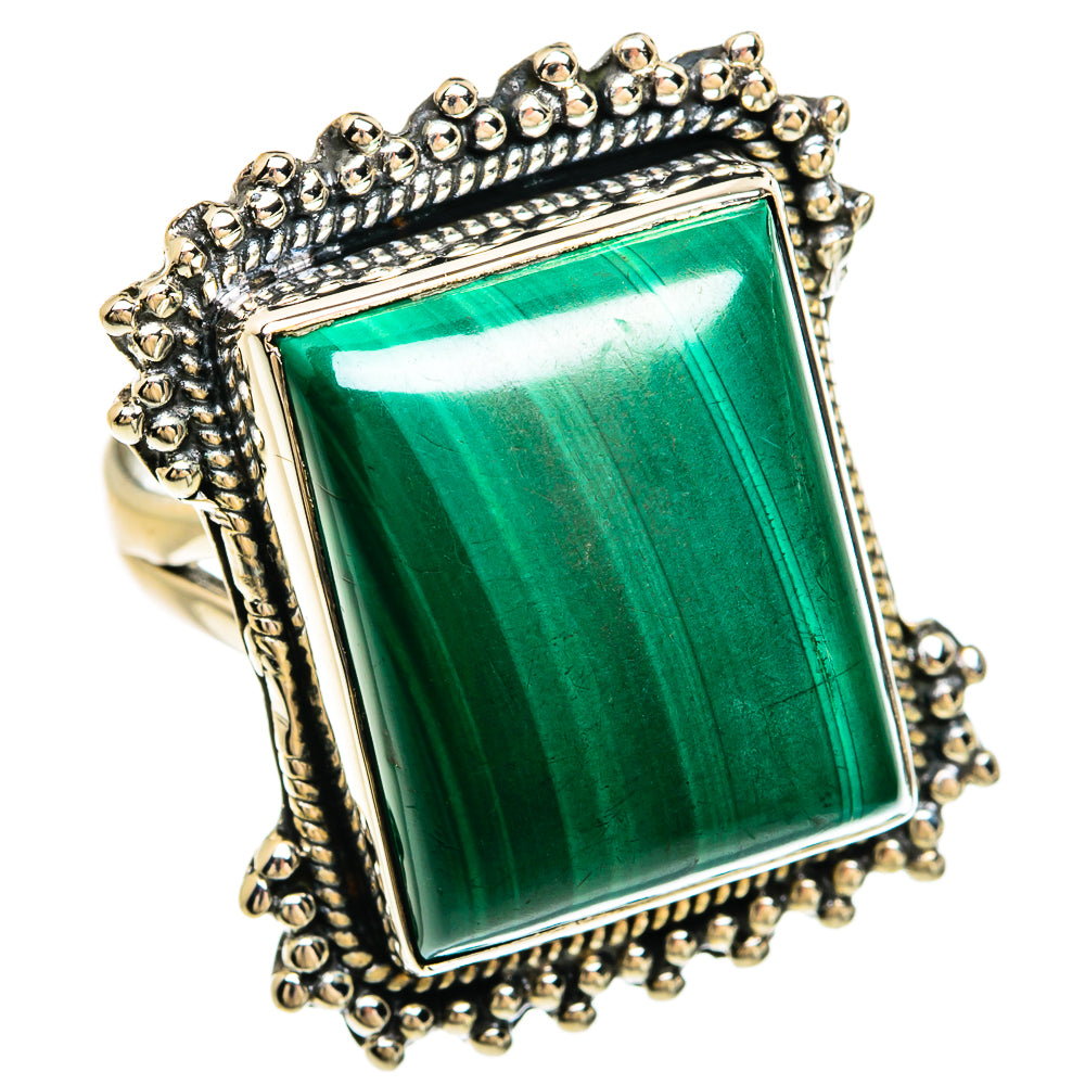 Malachite Rings handcrafted by Anasilvercos - RING81409