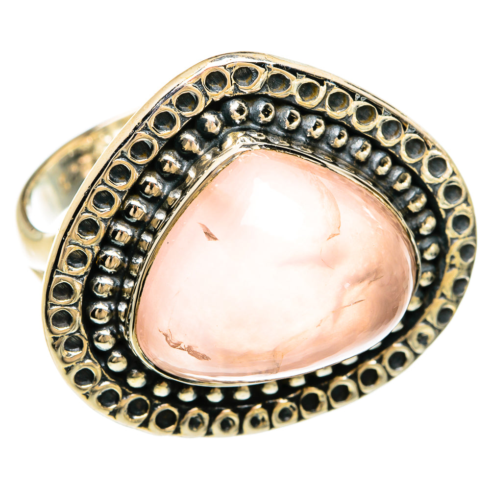 Rose Quartz Rings handcrafted by Anasilvercos - RING81420