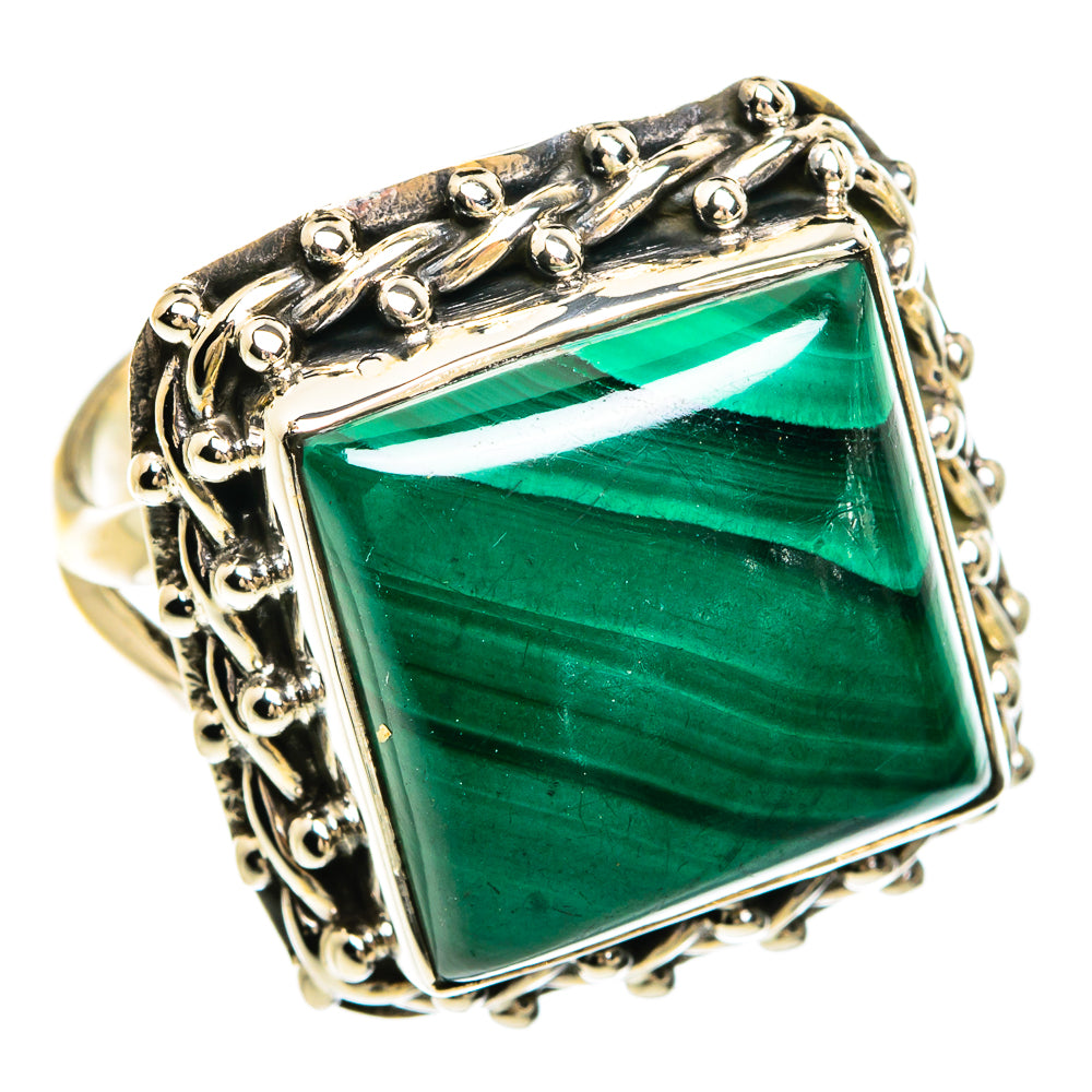 Malachite Rings handcrafted by Anasilvercos - RING81444