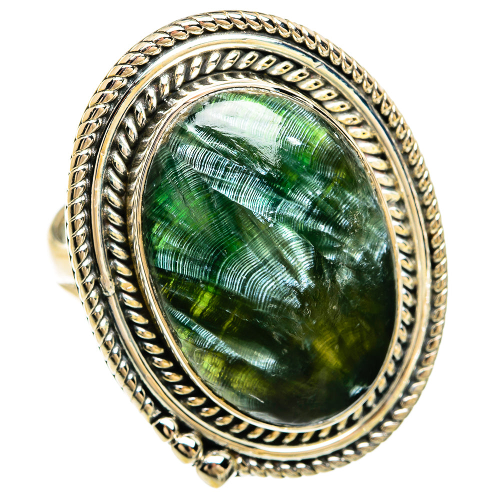 Seraphinite Rings handcrafted by Anasilvercos - RING81446