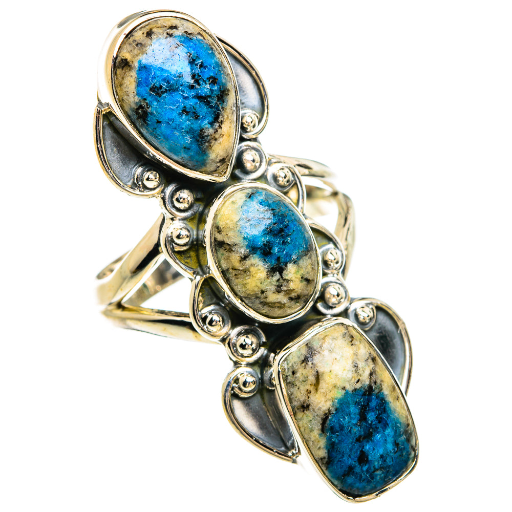 K2 Blue Azurite Rings handcrafted by Anasilvercos - RING81467