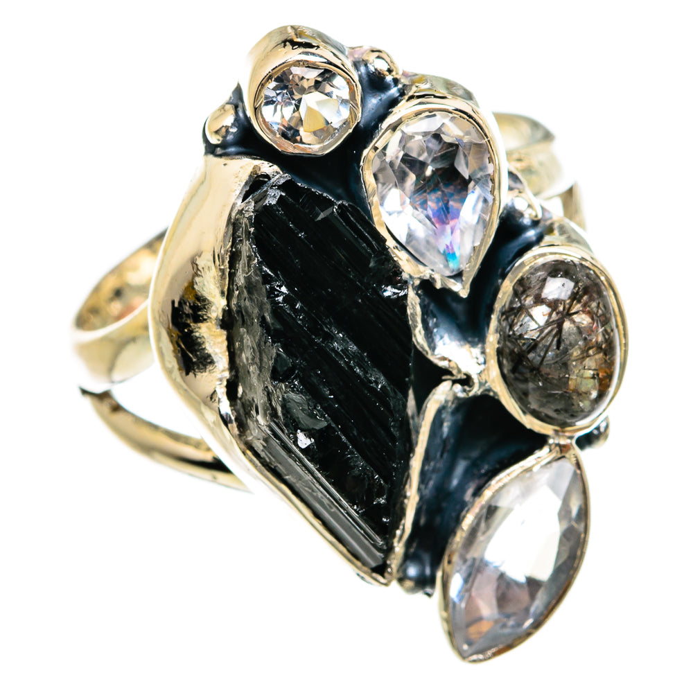 Black Tourmaline Rings handcrafted by Anasilvercos - RING81491
