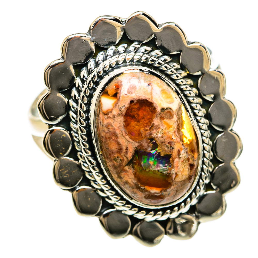 Mexican Fire Opal Rings handcrafted by Anasilvercos - RING81533
