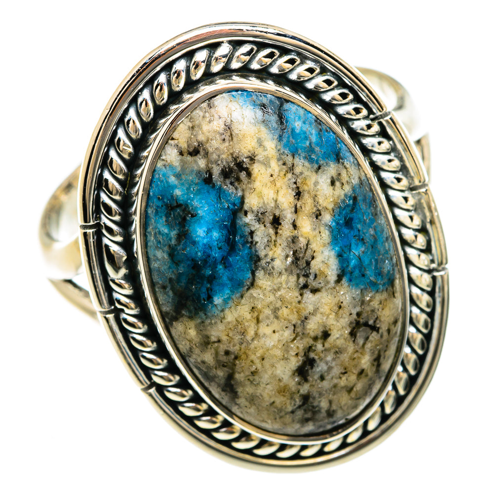 K2 Blue Azurite Rings handcrafted by Anasilvercos - RING81545