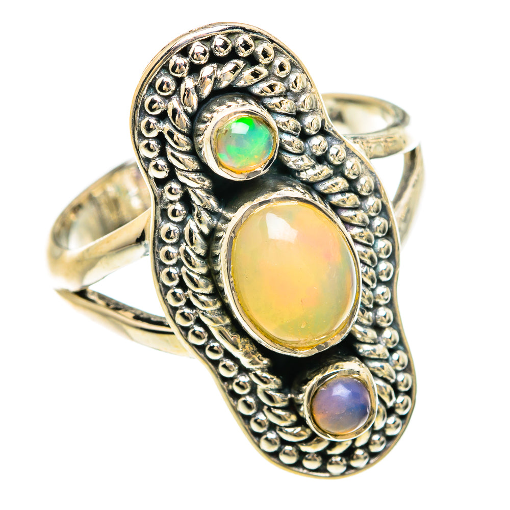 Ethiopian Opal Rings handcrafted by Anasilvercos - RING81571