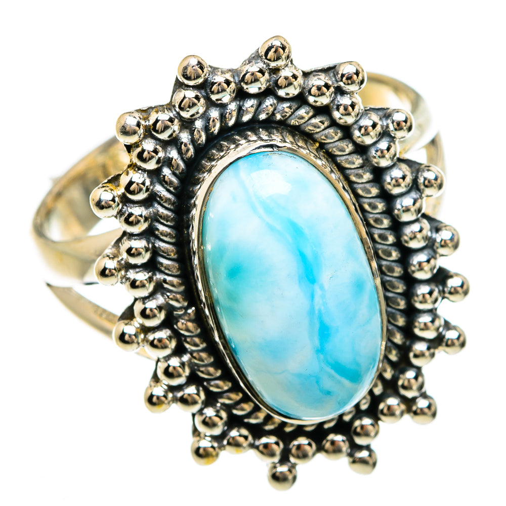Larimar Rings handcrafted by Anasilvercos - RING81577