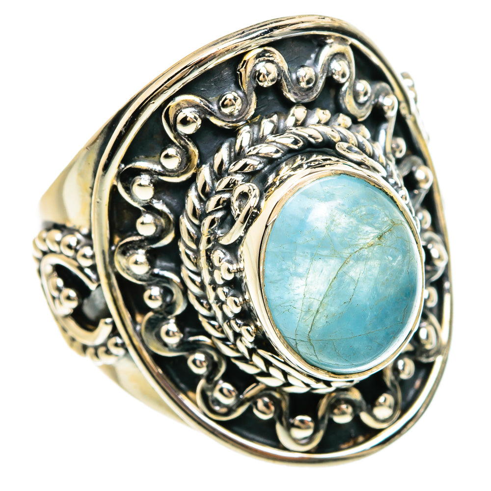 Aquamarine Rings handcrafted by Anasilvercos - RING81580