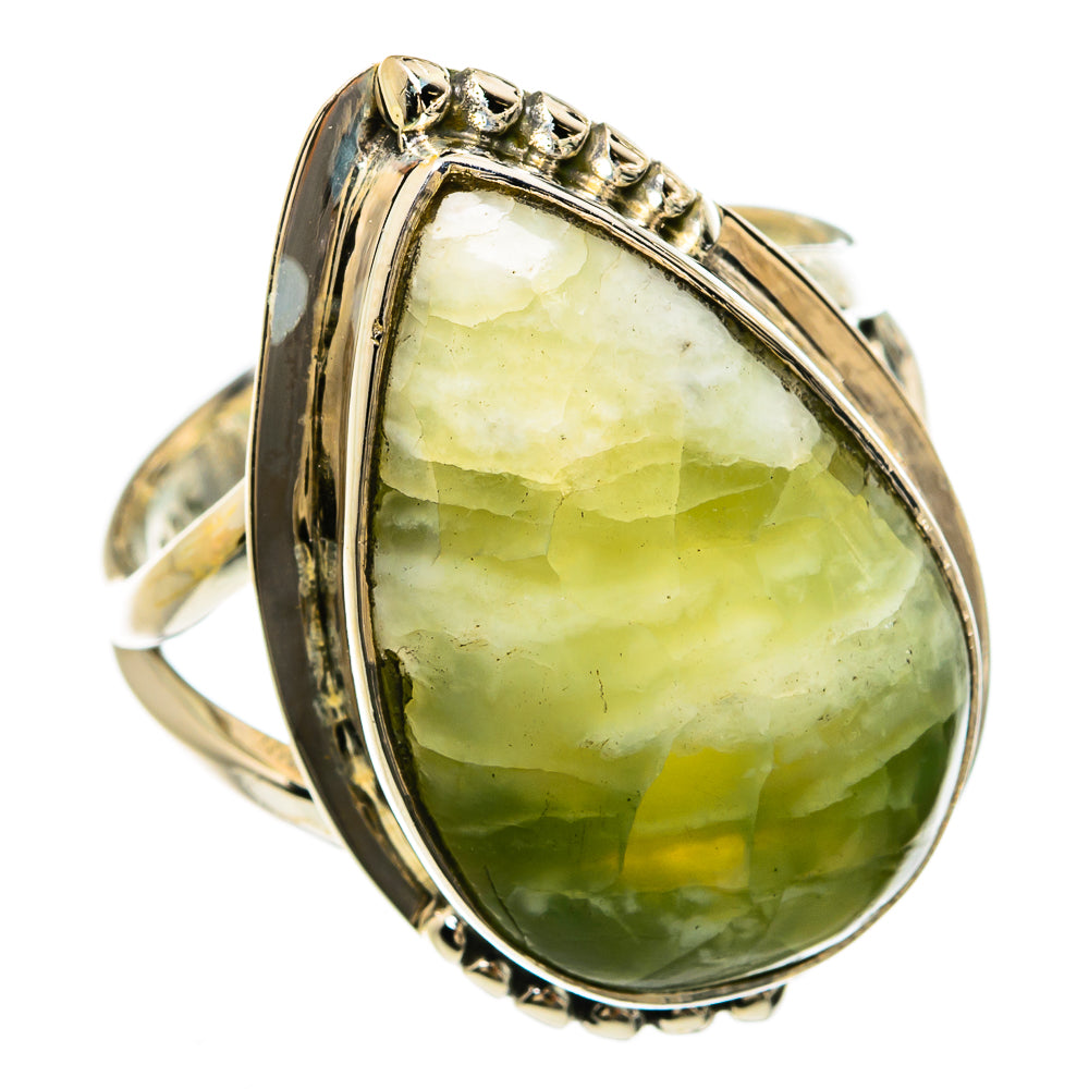 African Green Opal Rings handcrafted by Anasilvercos - RING81582