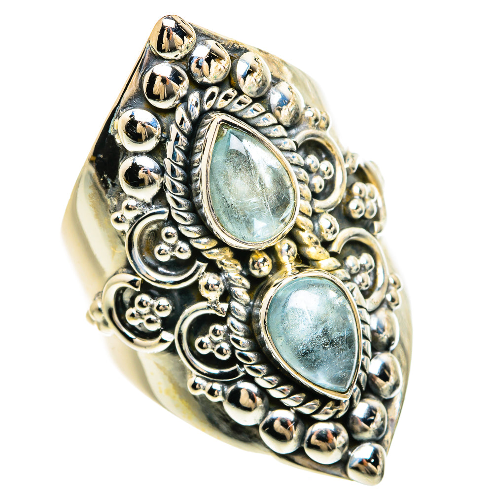 Aquamarine Rings handcrafted by Anasilvercos - RING81606