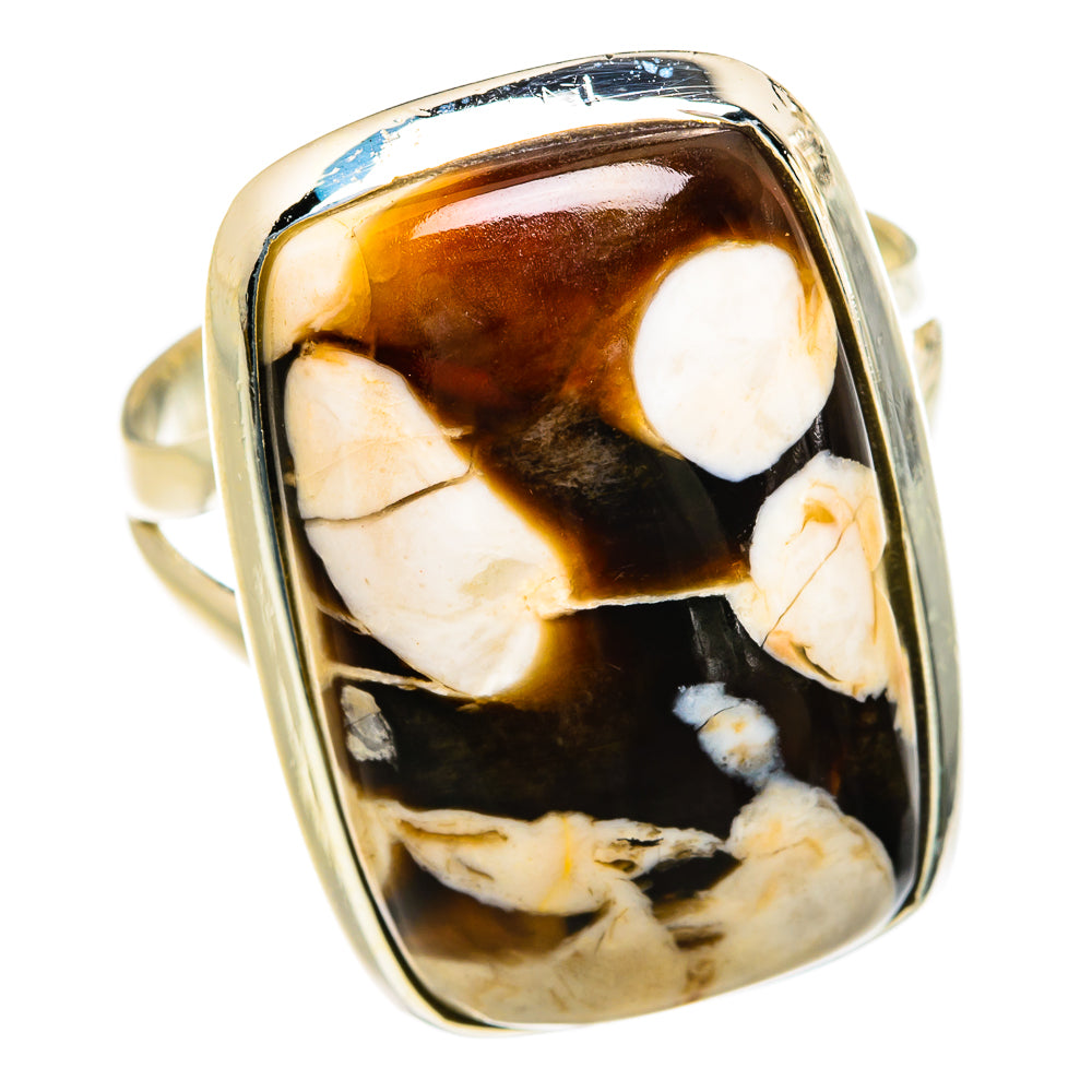 Peanut Wood Jasper Rings handcrafted by Anasilvercos - RING81644