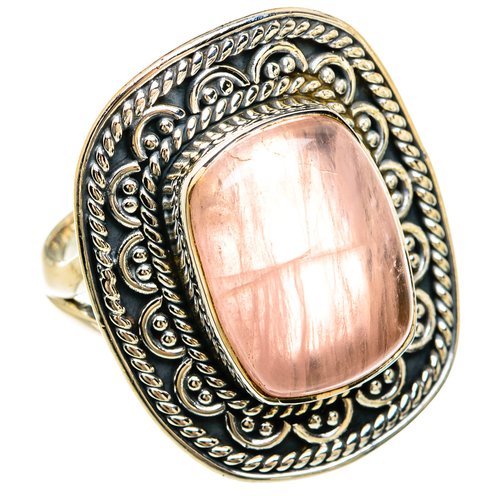 Rose Quartz Rings handcrafted by Anasilvercos - RING81648