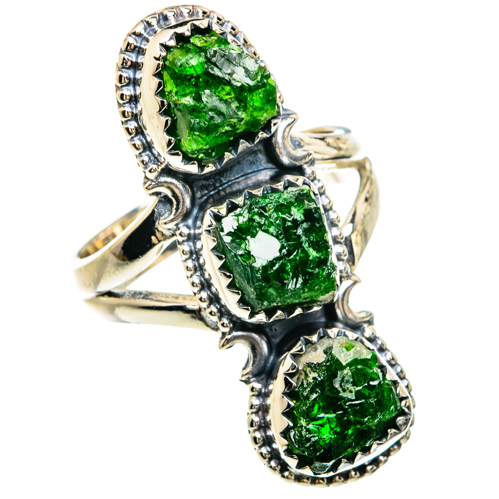 Chrome Diopside Rings handcrafted by Anasilvercos - RING81670