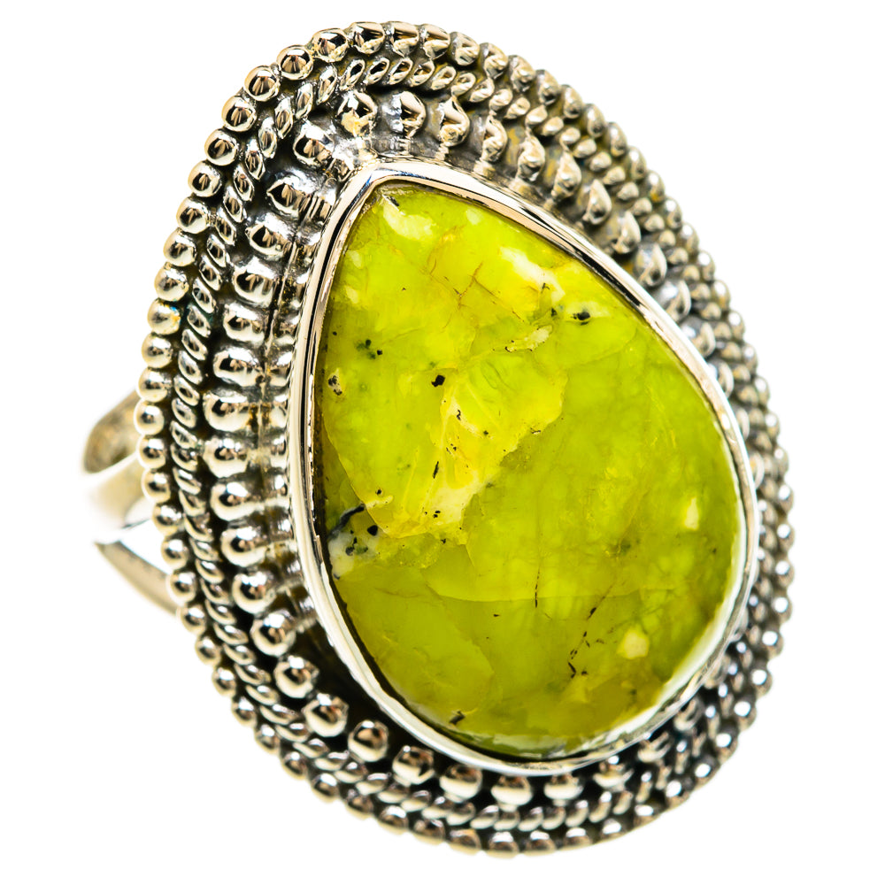 African Green Opal Rings handcrafted by Anasilvercos - RING81695