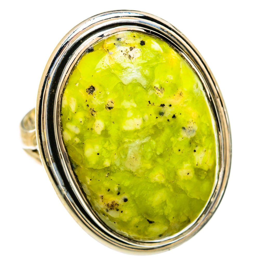 African Green Opal Rings handcrafted by Anasilvercos - RING81696
