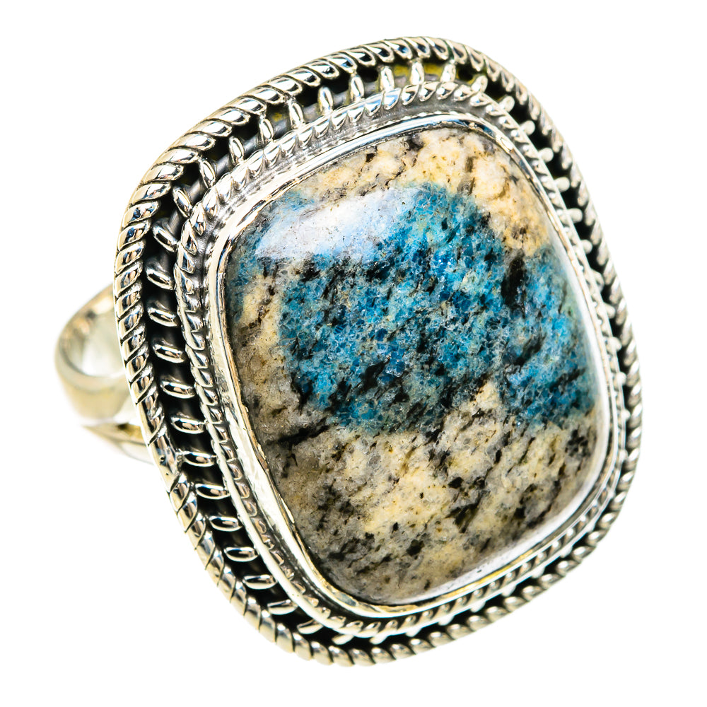 K2 Blue Azurite Rings handcrafted by Anasilvercos - RING81701