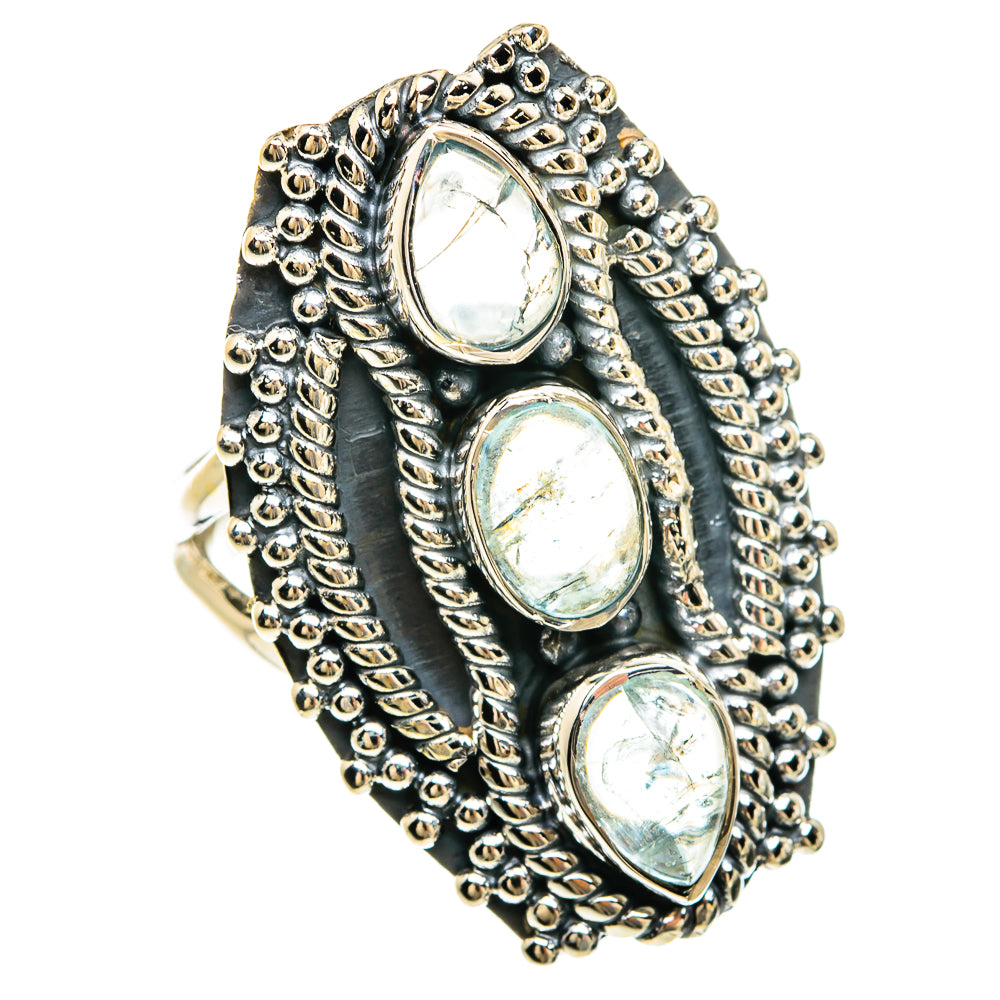 Rainbow Moonstone Rings handcrafted by Anasilvercos - RING81703
