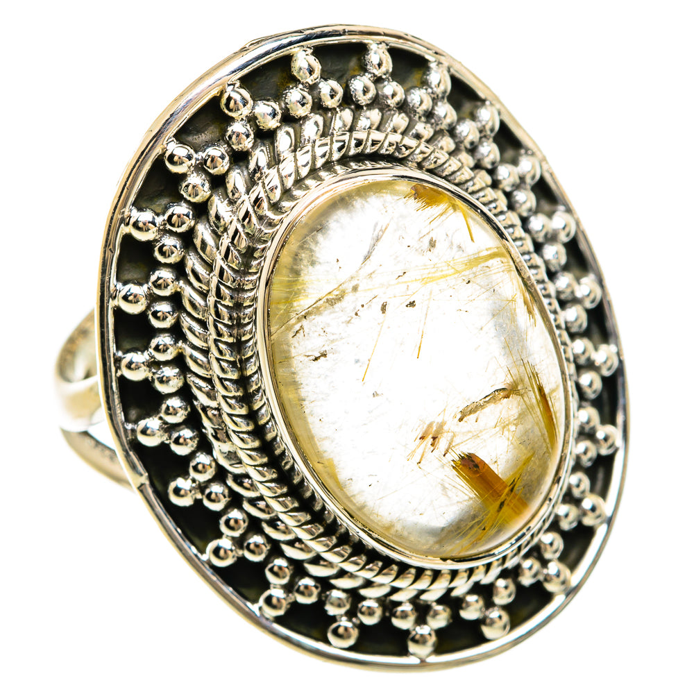 Rutilated Quartz Rings handcrafted by Anasilvercos - RING81725