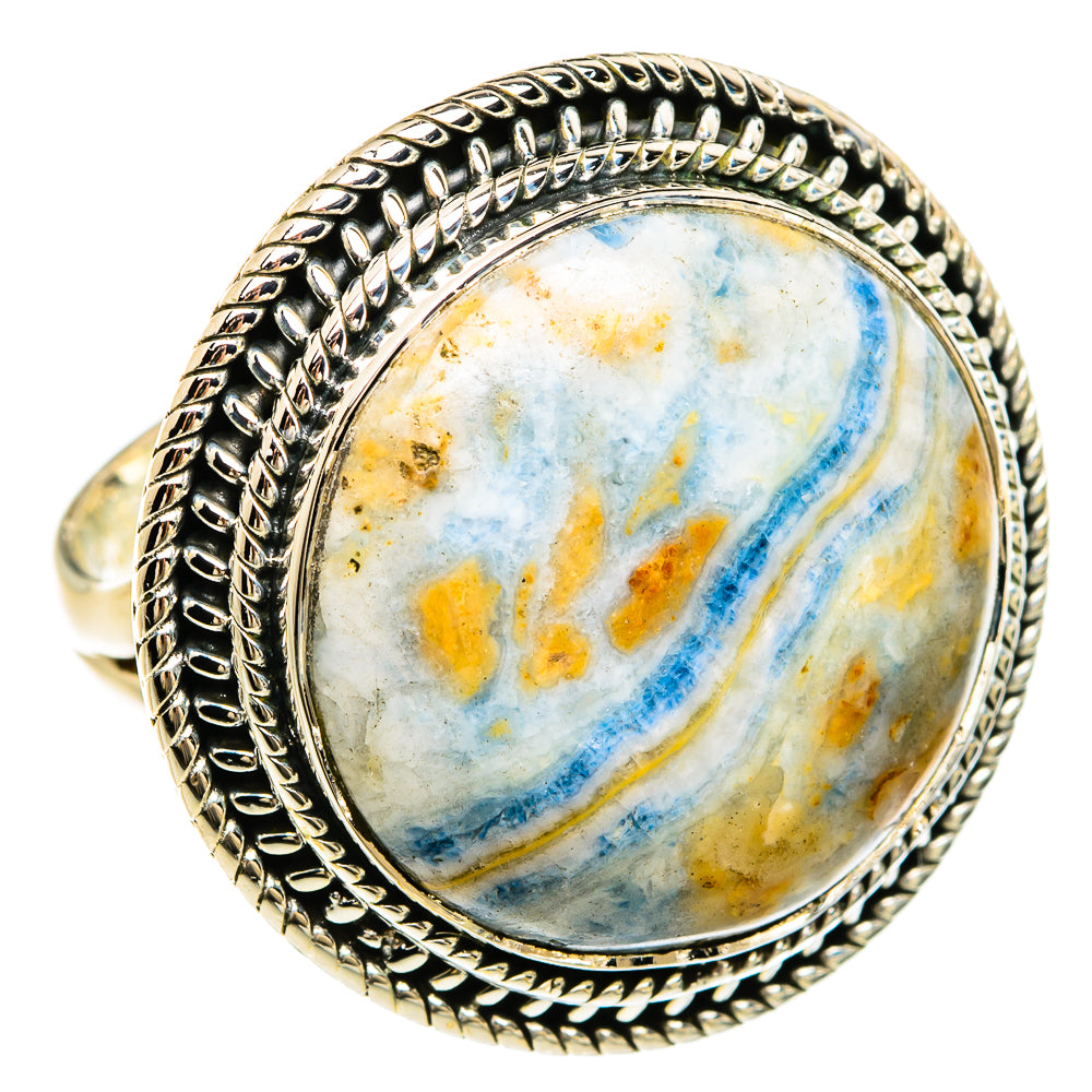 Blue Scheelite Rings handcrafted by Anasilvercos - RING81761