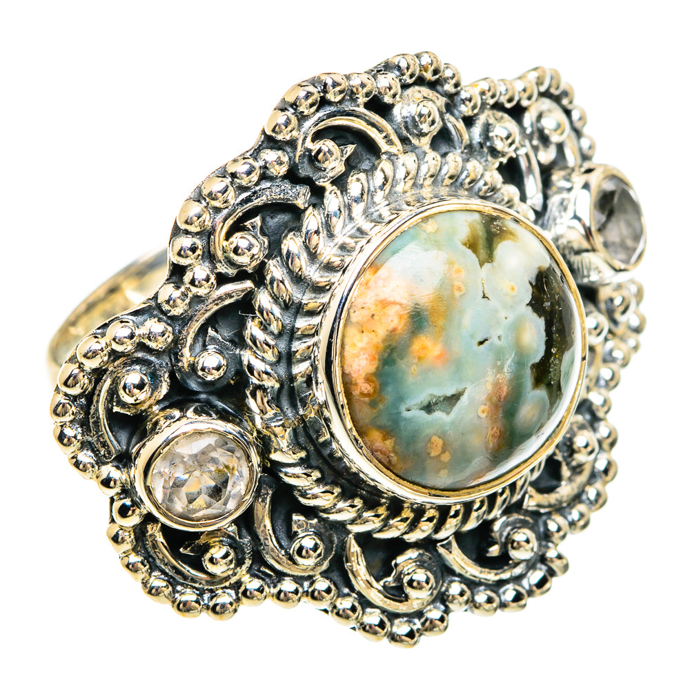 Ocean Jasper Rings handcrafted by Anasilvercos - RING81767