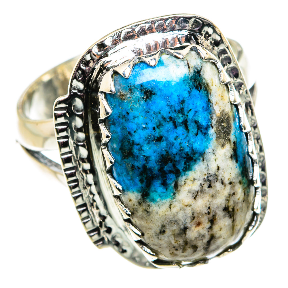 K2 Blue Azurite Rings handcrafted by Anasilvercos - RING81773