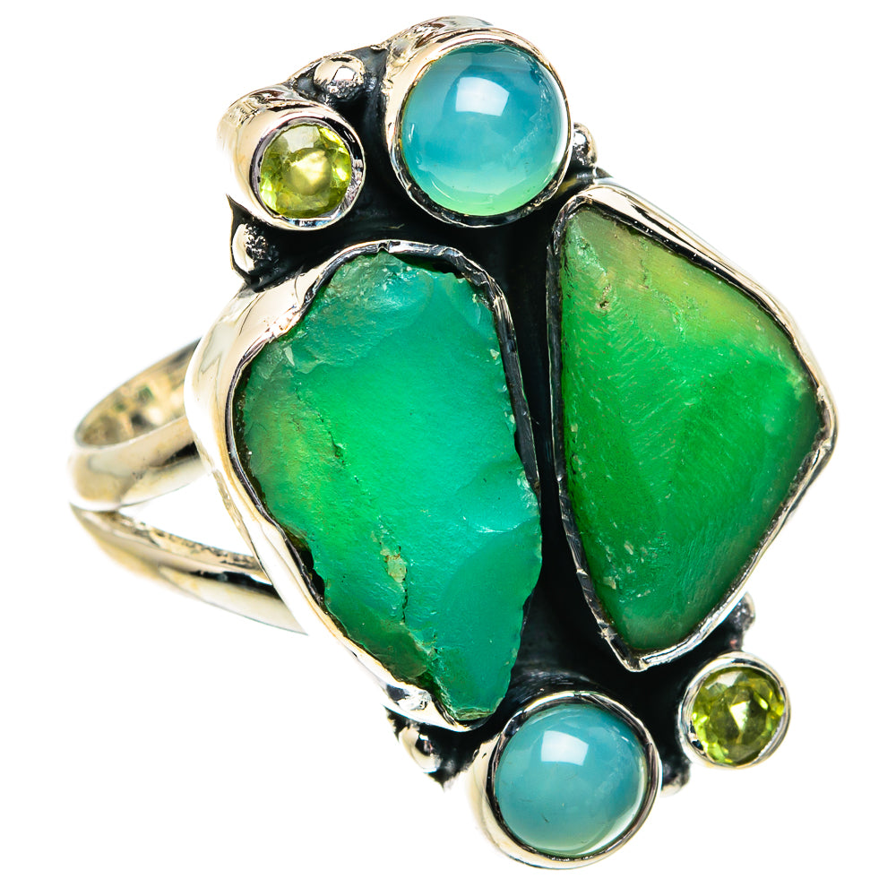 Chrysoprase Rings handcrafted by Anasilvercos - RING81780