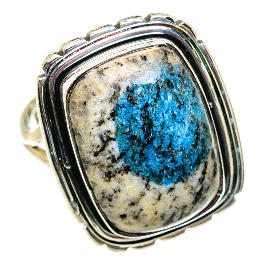 K2 Blue Azurite Rings handcrafted by Anasilvercos - RING81811 - Photo 2