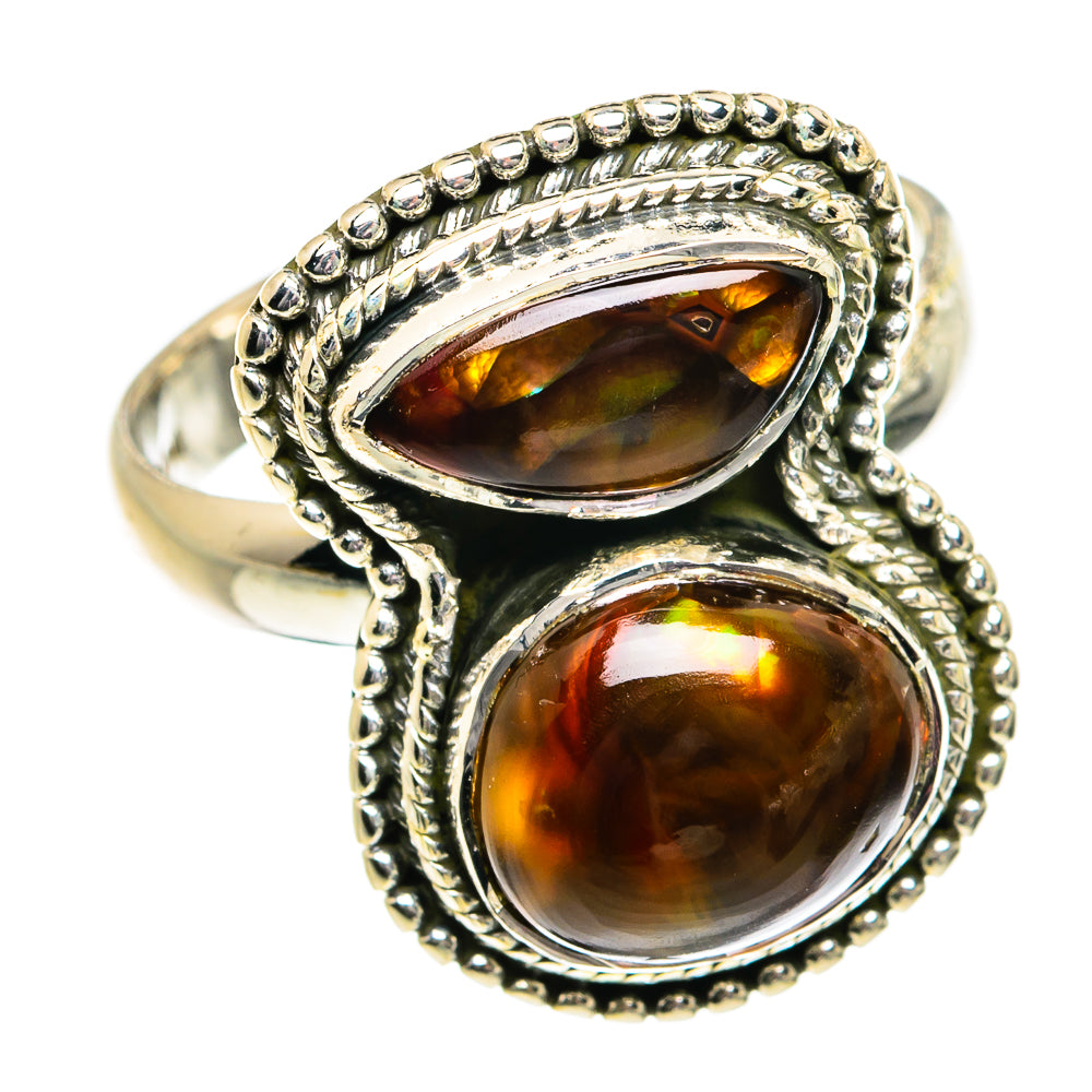 Mexican Fire Agate Rings handcrafted by Anasilvercos - RING81819