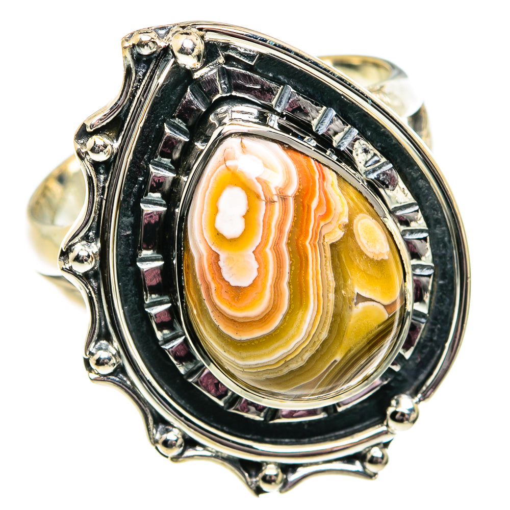Laguna Lace Agate Rings handcrafted by Anasilvercos - RING81822