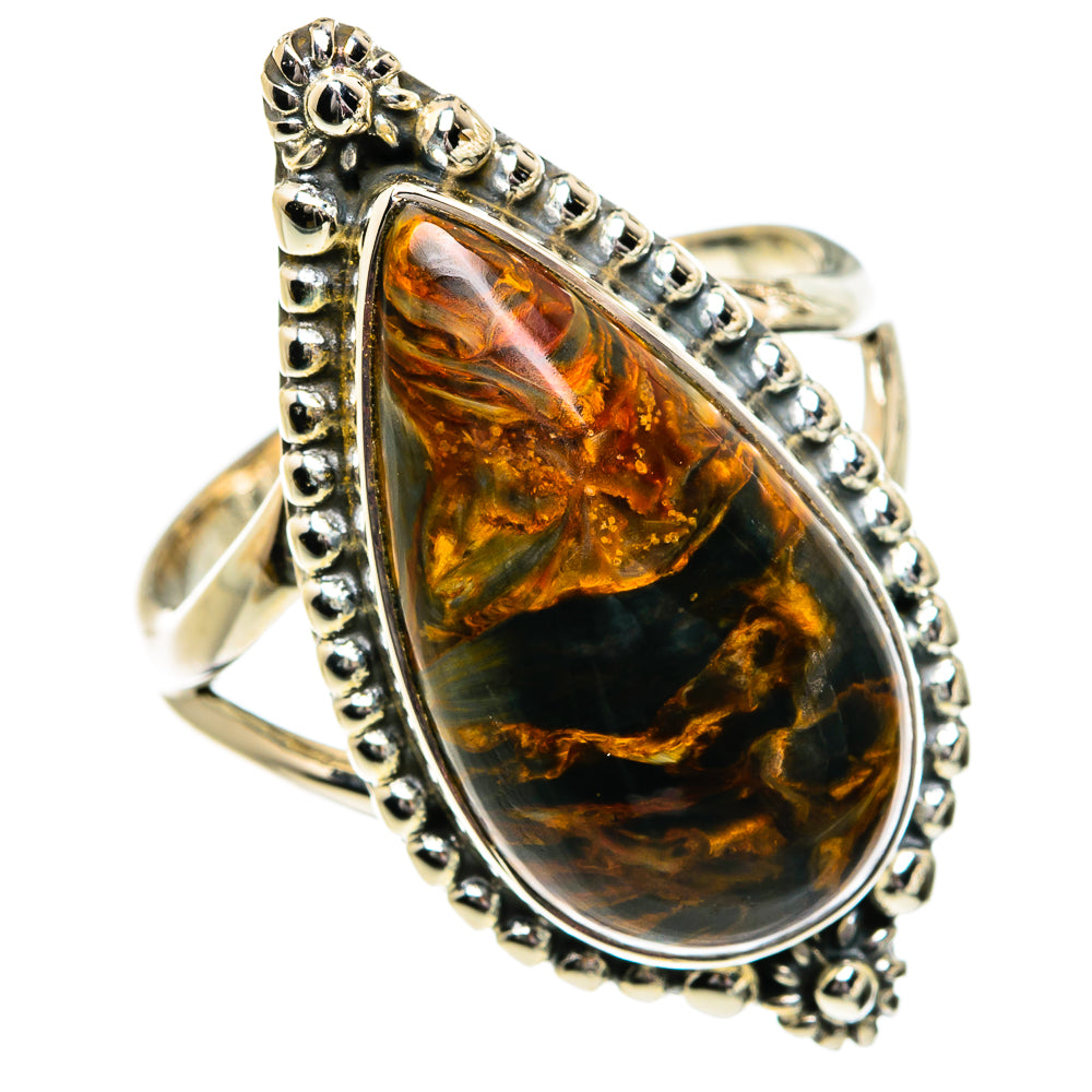 Golden Pietersite Rings handcrafted by Anasilvercos - RING81904