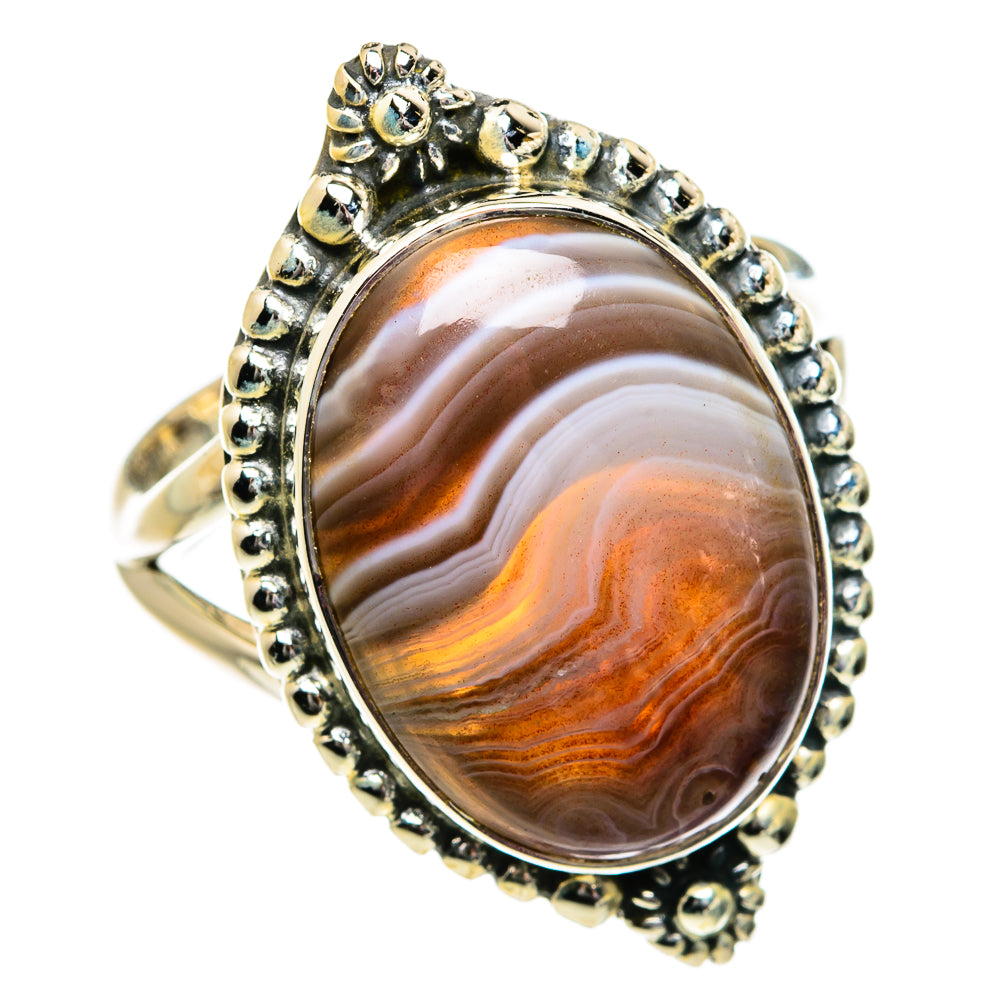 Botswana Agate Rings handcrafted by Anasilvercos - RING81927