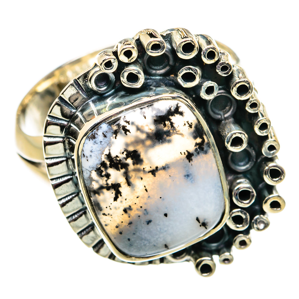 Dendritic Opal Rings handcrafted by Anasilvercos - RING81936