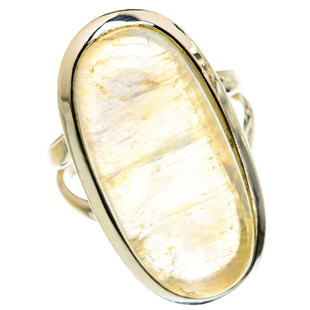 Rainbow Moonstone Rings handcrafted by Anasilvercos - RING81937