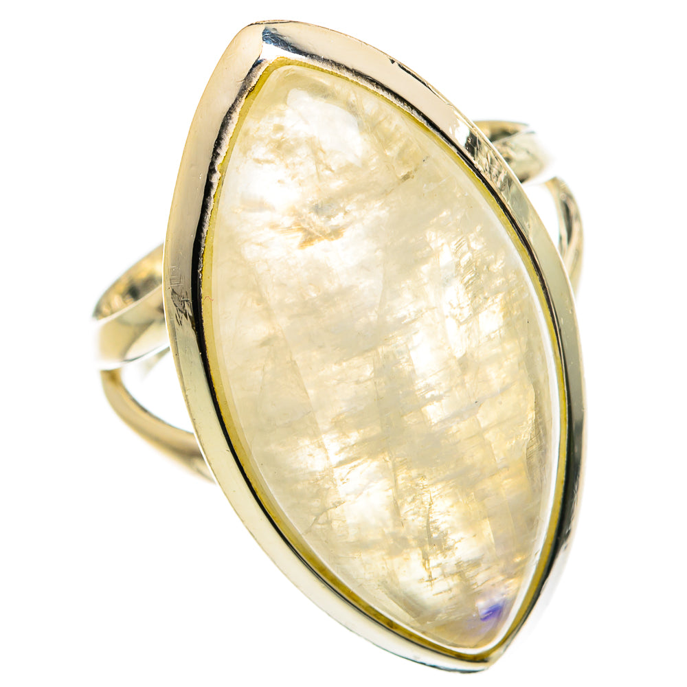 Rainbow Moonstone Rings handcrafted by Anasilvercos - RING81938