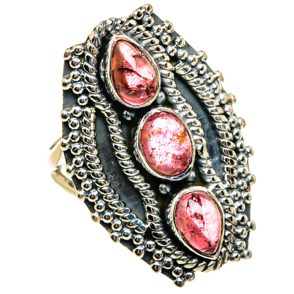 Pink Tourmaline Rings handcrafted by Anasilvercos - RING82012
