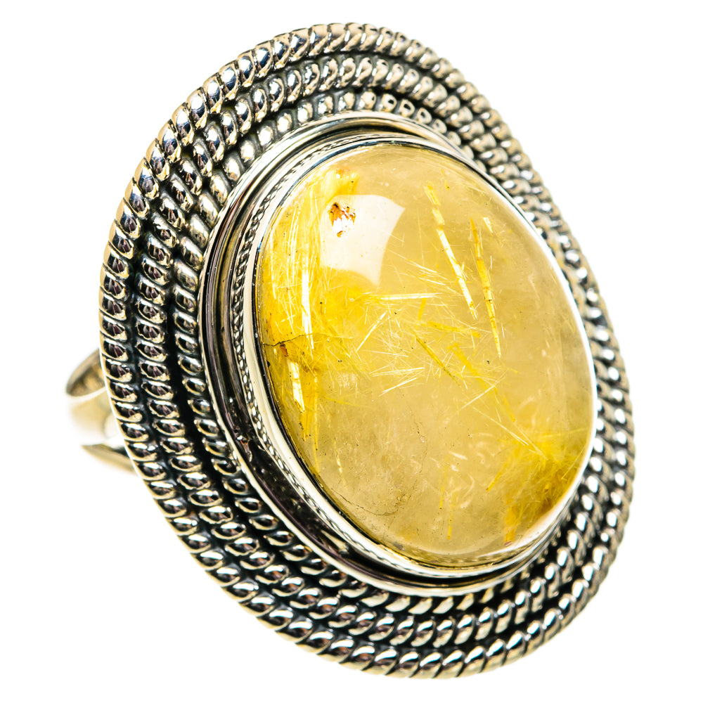 Rutilated Quartz Rings handcrafted by Anasilvercos - RING82016