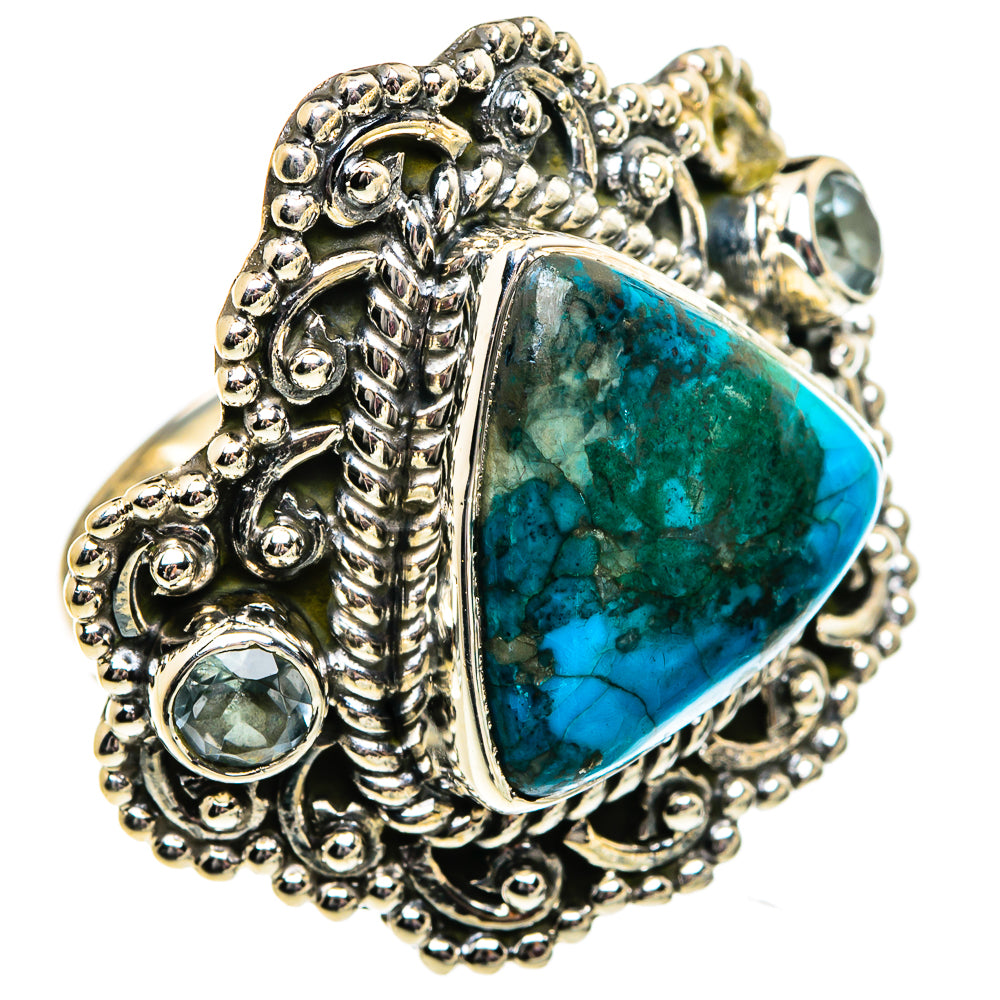 Chrysocolla Rings handcrafted by Anasilvercos - RING82032