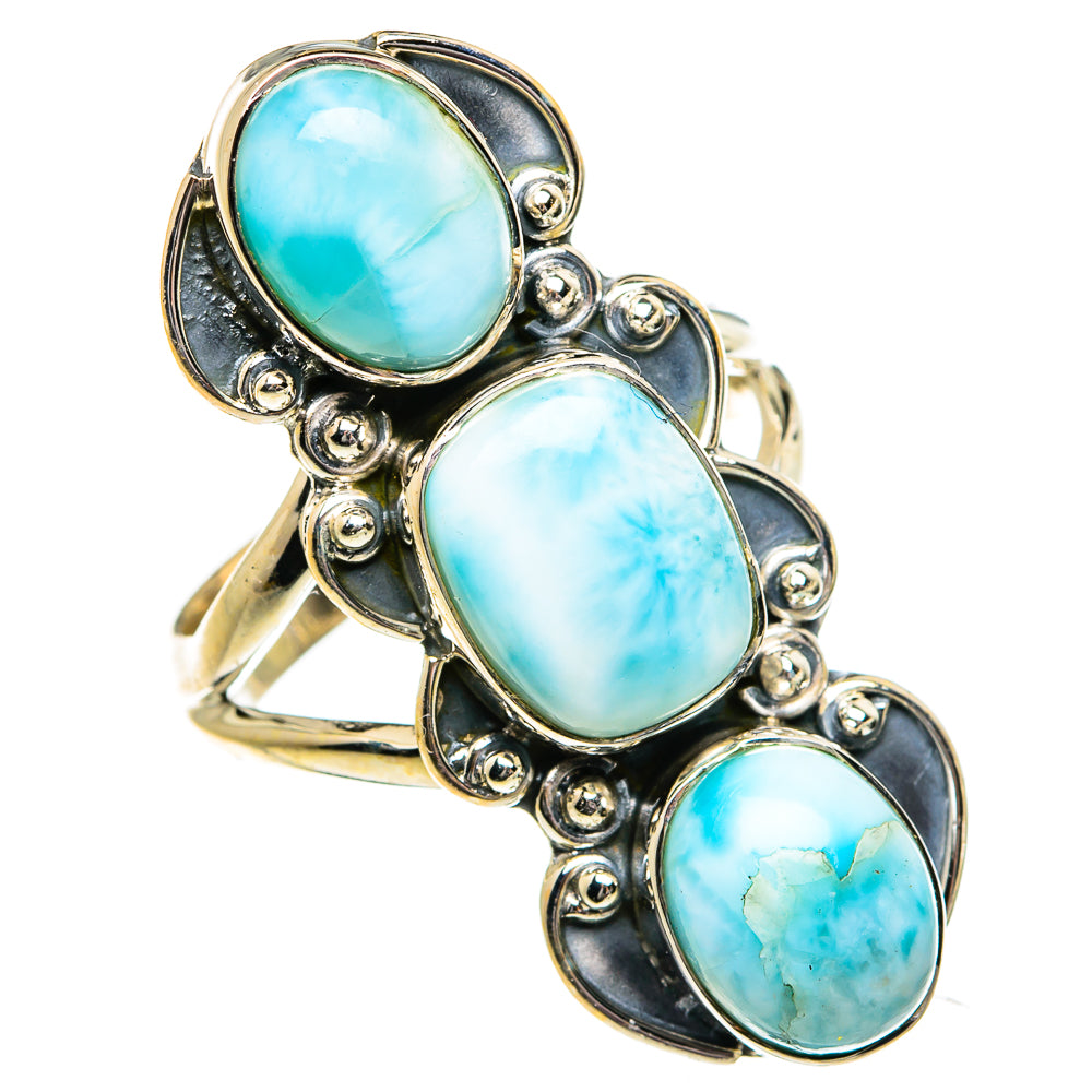 Larimar Rings handcrafted by Anasilvercos - RING82034